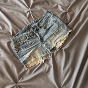 American Eagle low rise jean shorts.